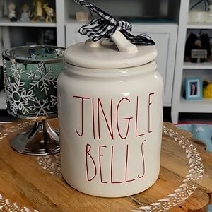 NWT Rae Dunn Jingle Bells Christmas Canister